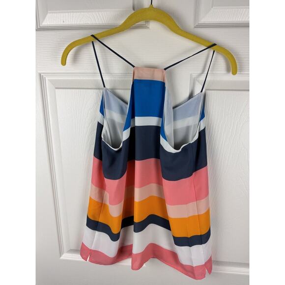 Ann Taylor LOFT Colorblock Racerback Fluid Cami, Multi Colored, Size XS, 48-004 - Picture 9 of 16